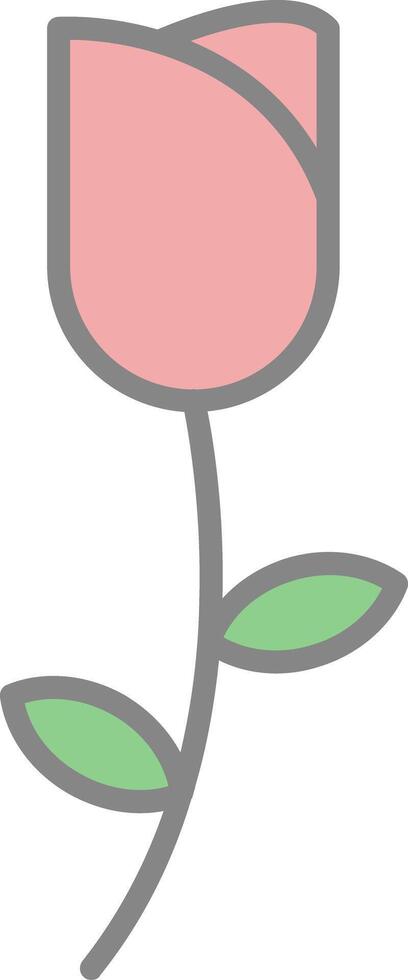 Tulip Line Filled Light Icon vector