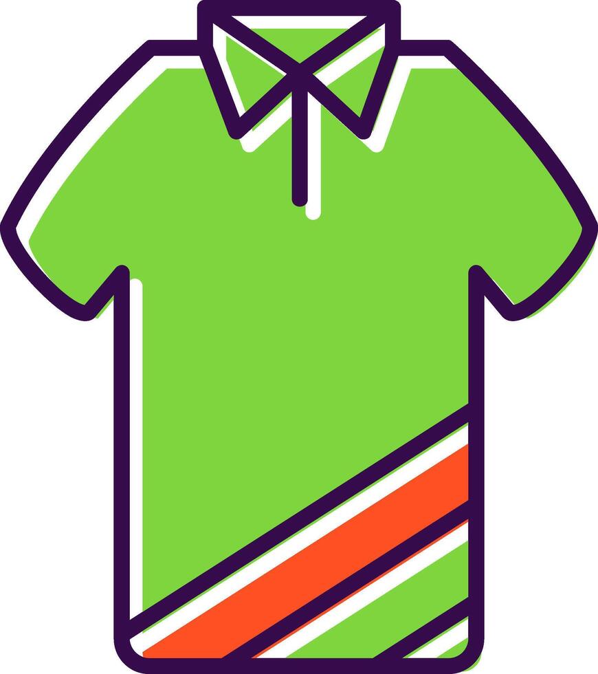 T Shirt filled Design Icon vector