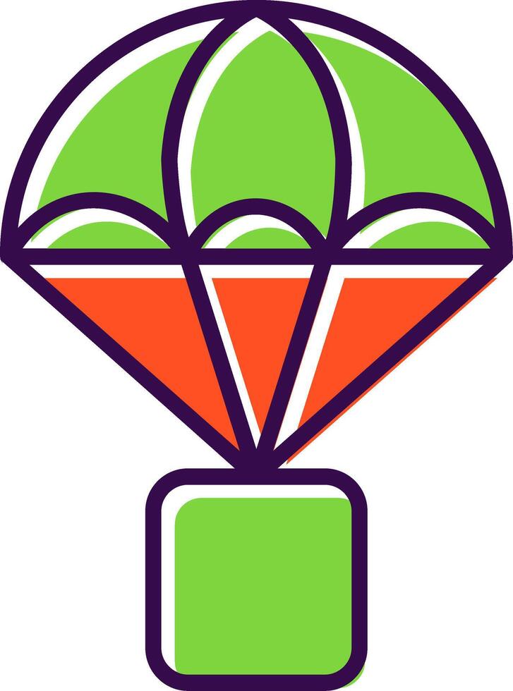 Parachute filled Design Icon vector