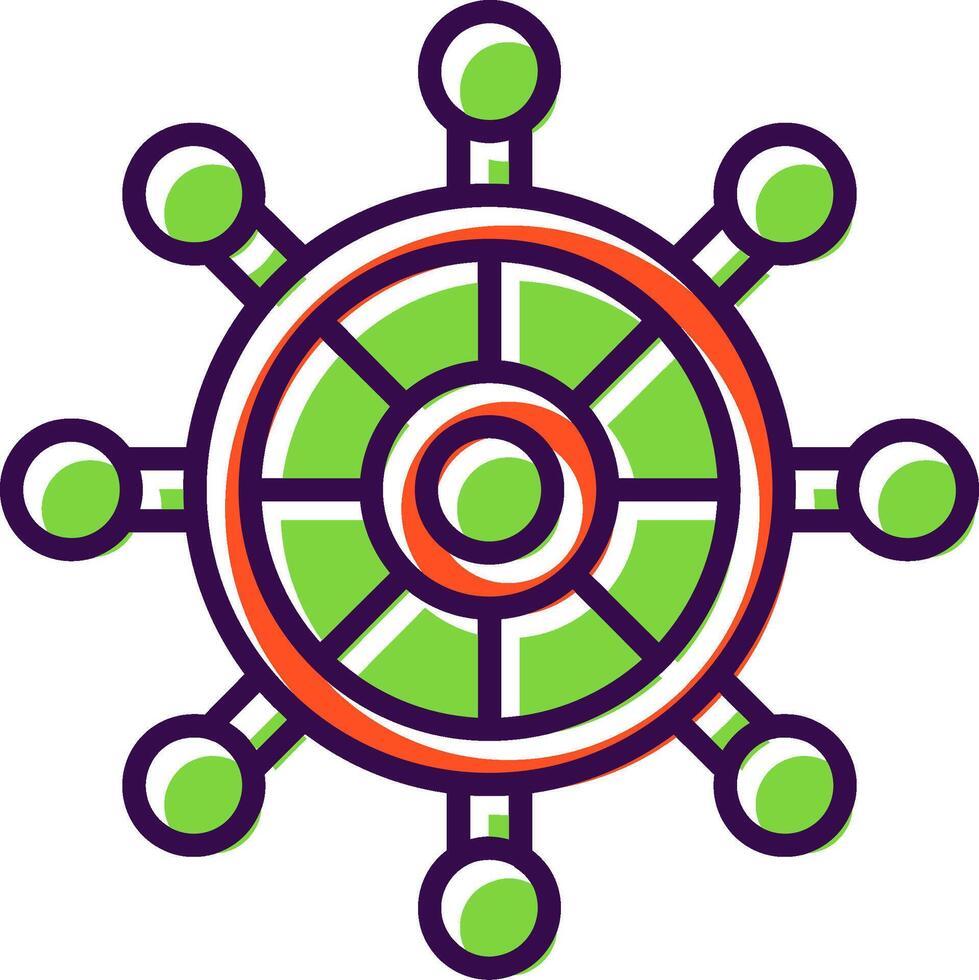 Boat Steering filled Design Icon vector