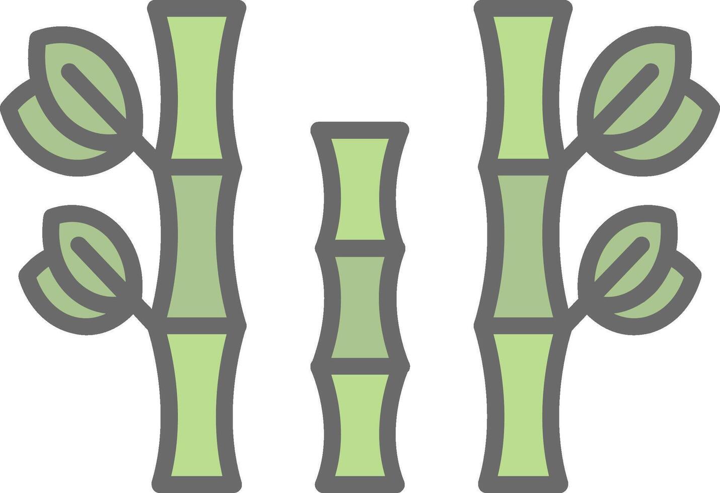 Bamboo Line Filled Light Icon vector