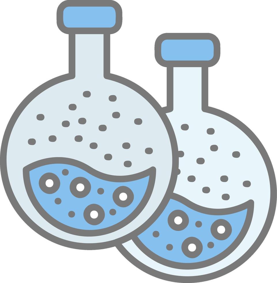 Flask Line Filled Light Icon vector