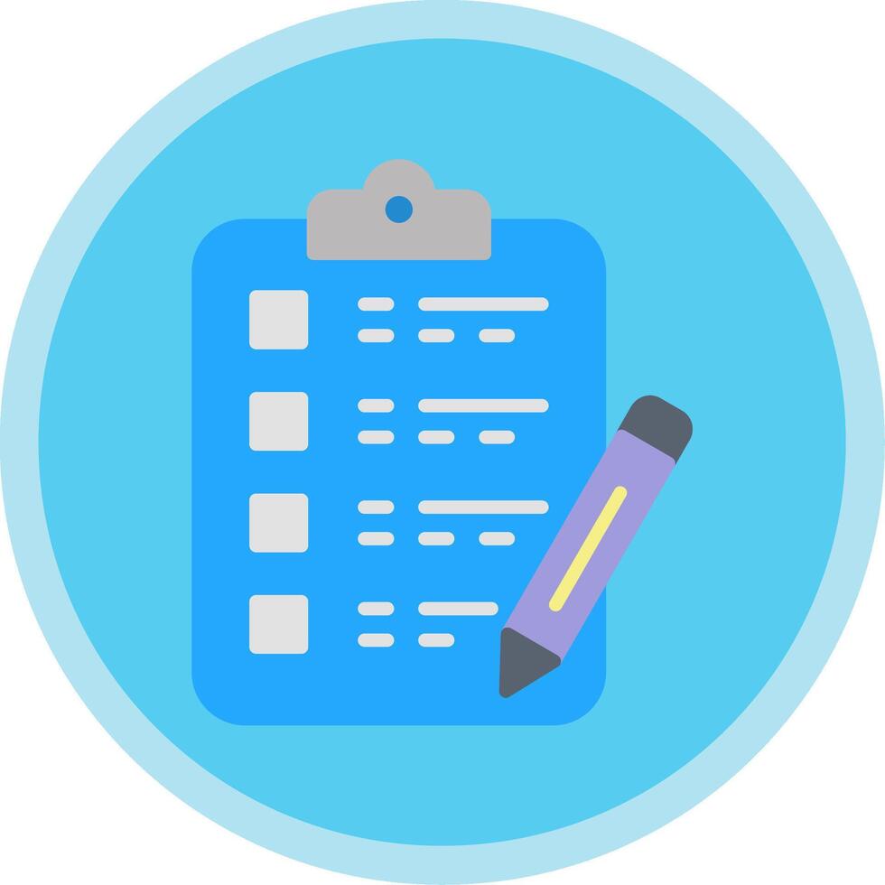 Writing Flat Multi Circle Icon vector