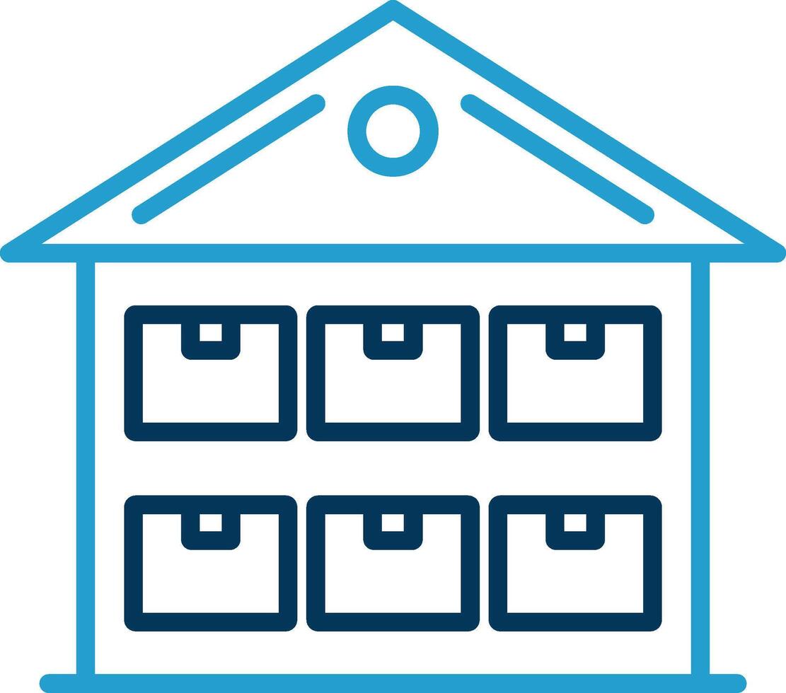 Storage Line Blue Two Color Icon vector