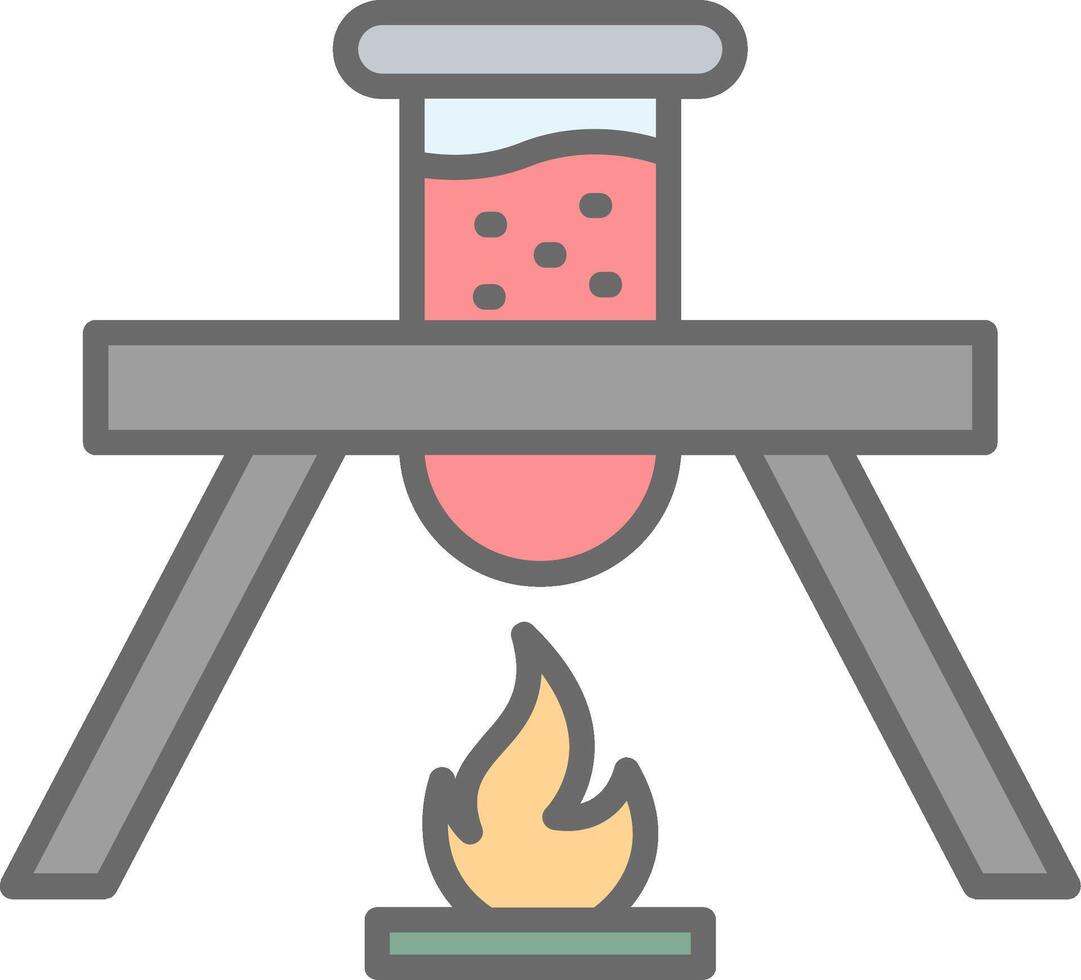 Flask Line Filled Light Icon vector
