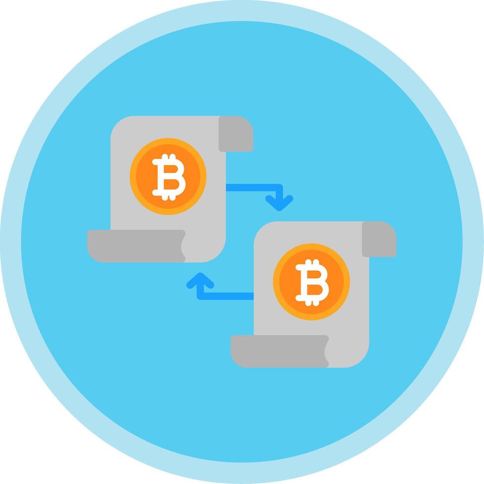 Disturbuted Ledger Flat Multi Circle Icon vector