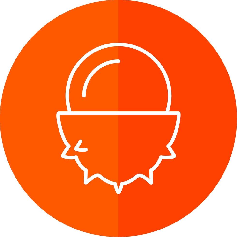 Lychee Line Red Circle Icon vector