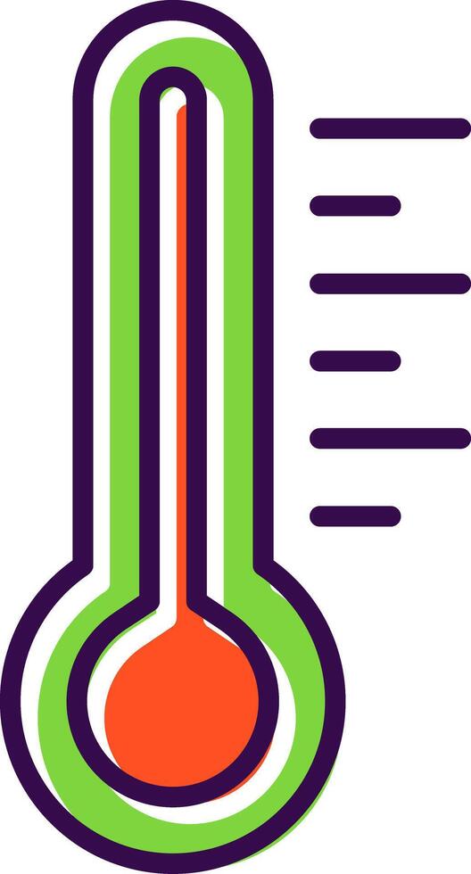 Thermometer filled Design Icon vector