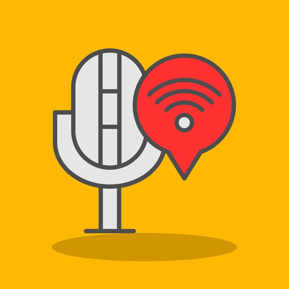Connection Filled Shadow Icon vector