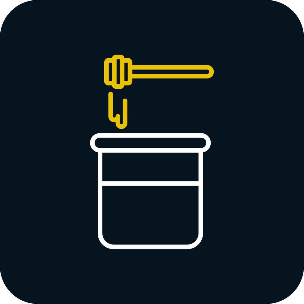 Honey Line Red Circle Icon vector