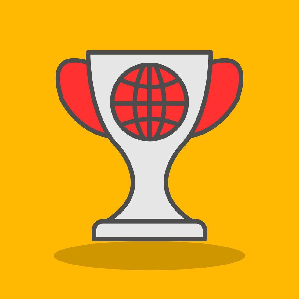 World Filled Shadow Icon vector