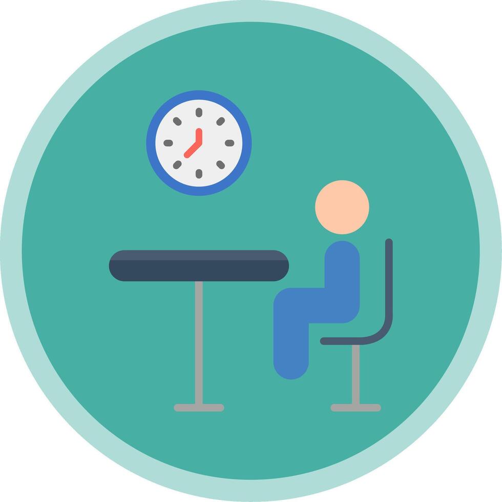 Nuclear Flat Multi Circle Icon vector