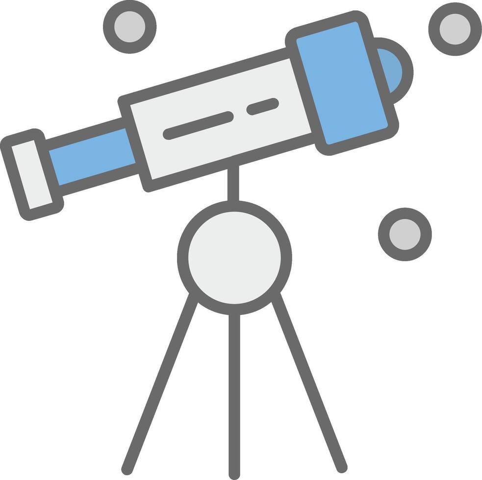 Telescope Line Filled Light Icon vector