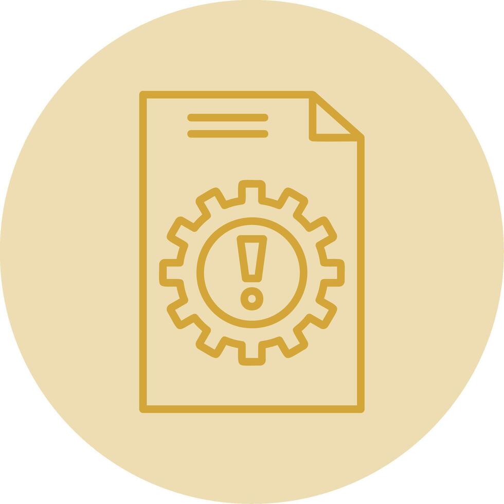 Crisis Management Line Yellow Circle Icon vector