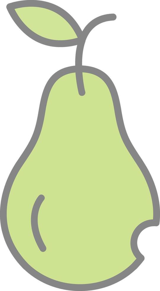 Pear Line Filled Light Icon vector