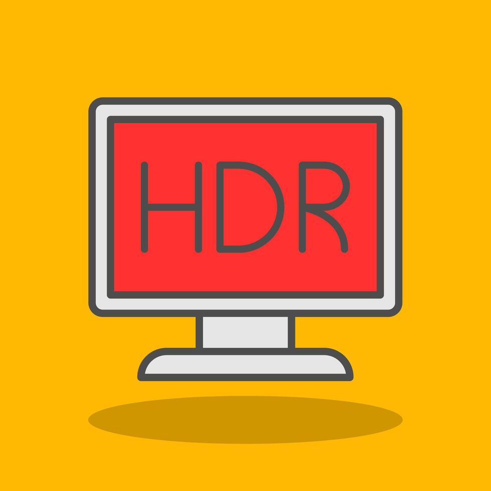 Monitor Filled Shadow Icon vector