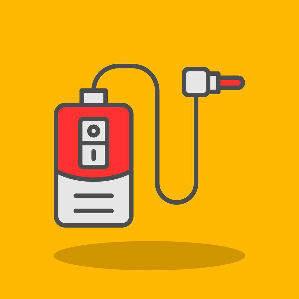 Timer Filled Shadow Icon vector