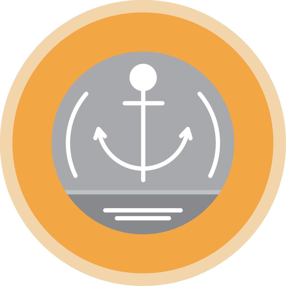 Anchor Flat Multi Circle Icon vector