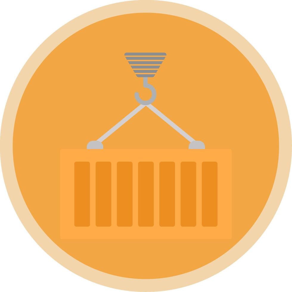 Container Loading Flat Multi Circle Icon vector
