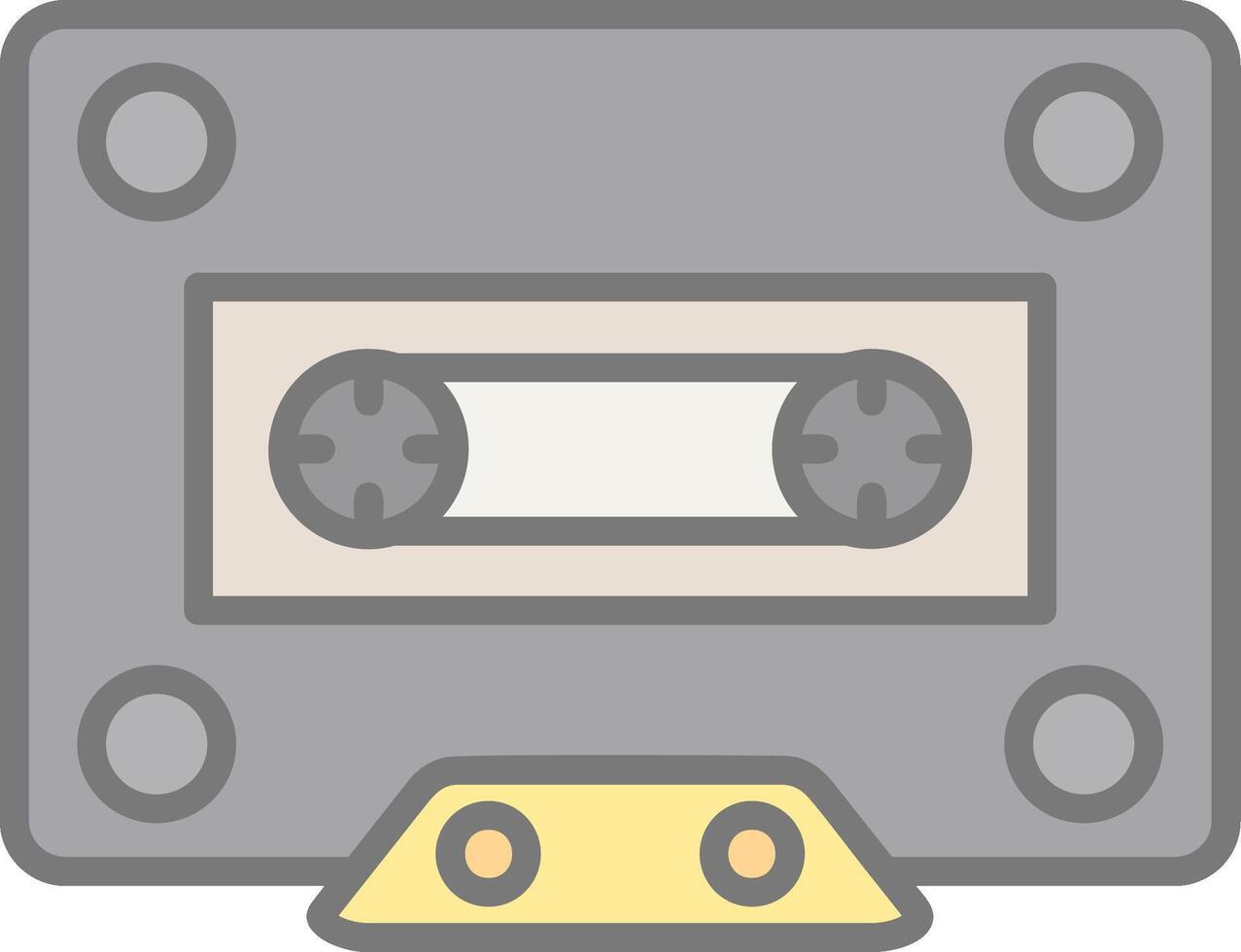 Cassette Line Filled Light Icon vector