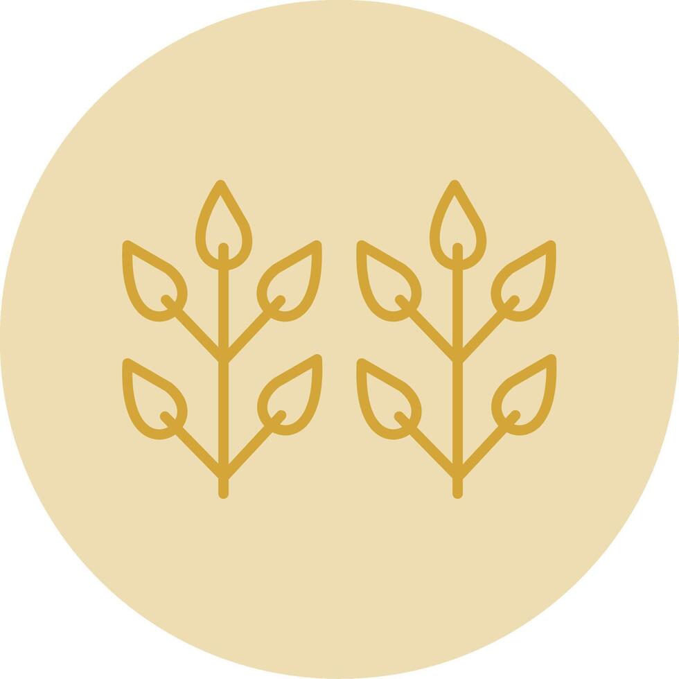 Farm Line Yellow Circle Icon vector