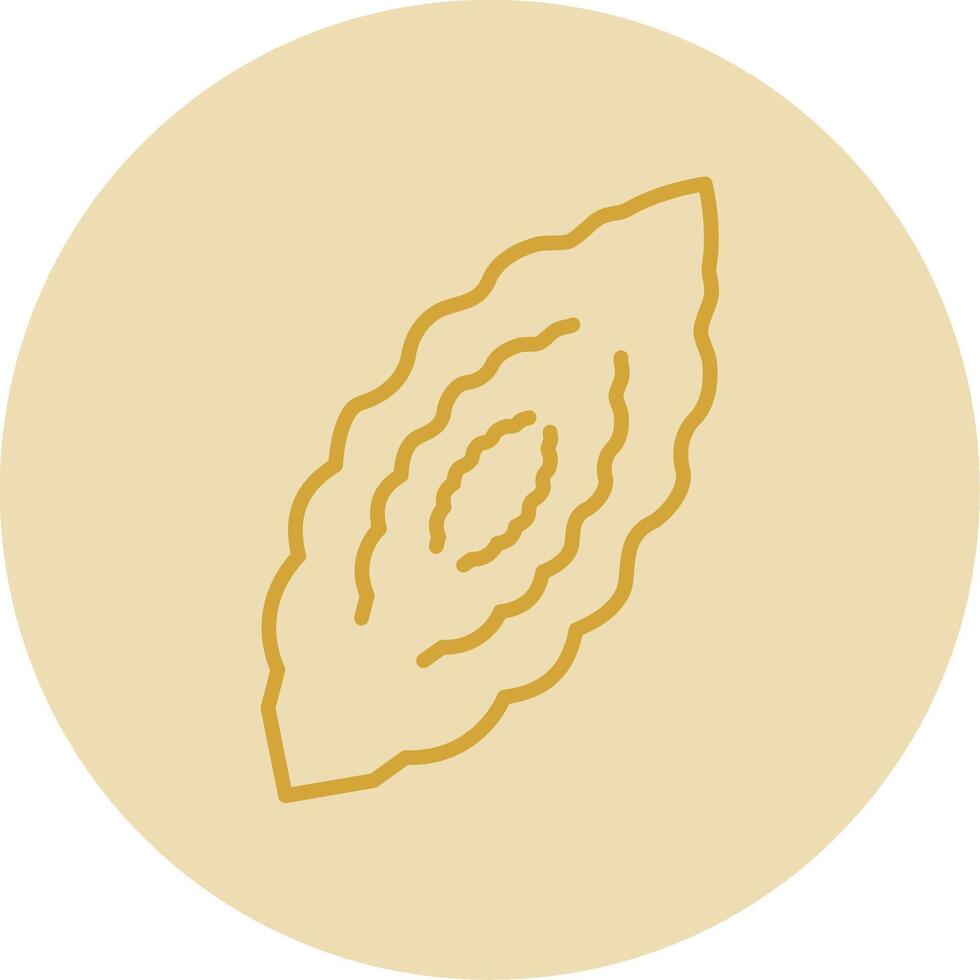 Bitter Line Yellow Circle Icon vector