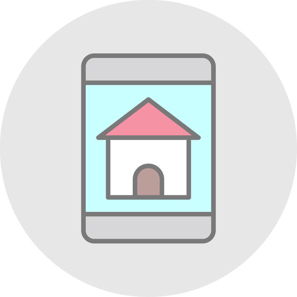 Find Home OnLine Filled Light Line Filled Light Icon vector
