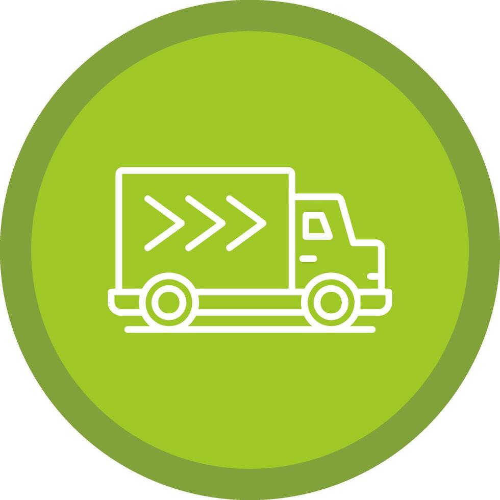 Delivery Truck Line Multi Circle Icon vector