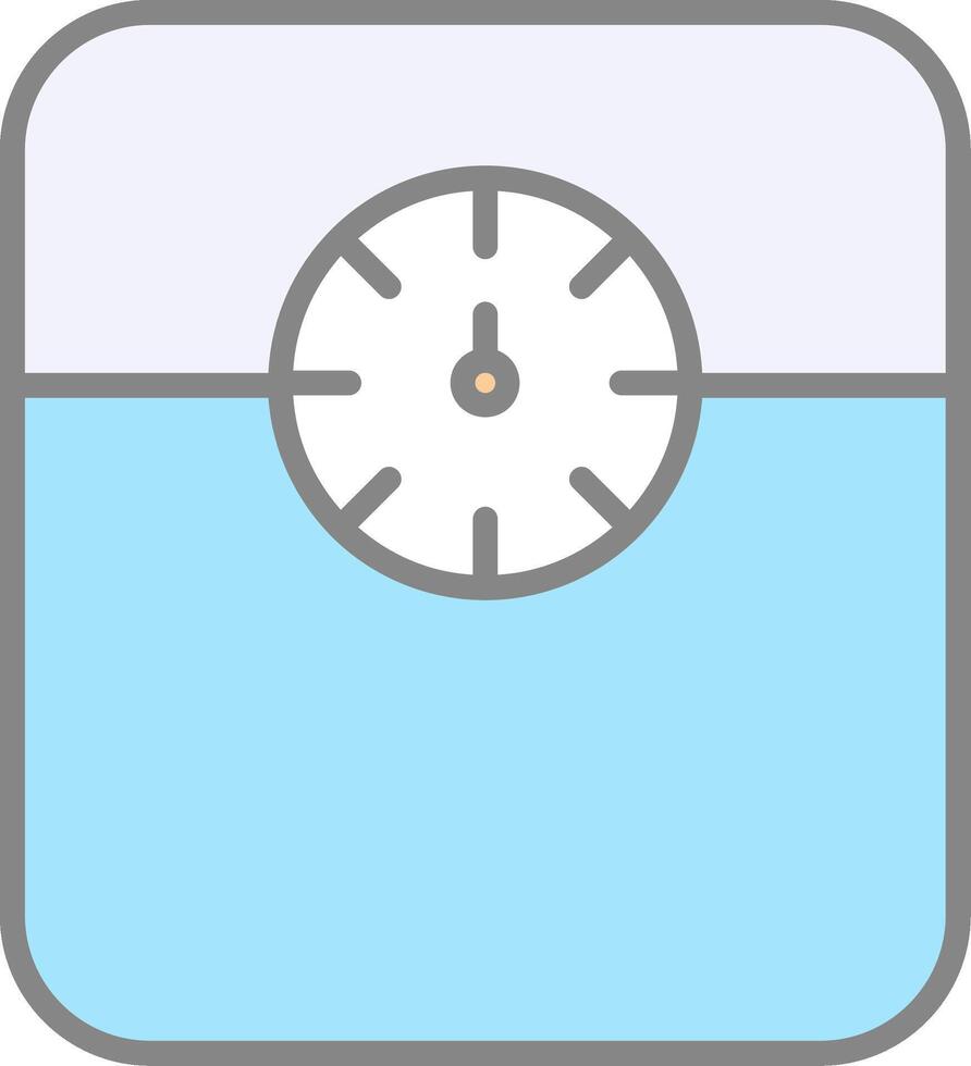 Weight Scale Line Filled Light Icon vector
