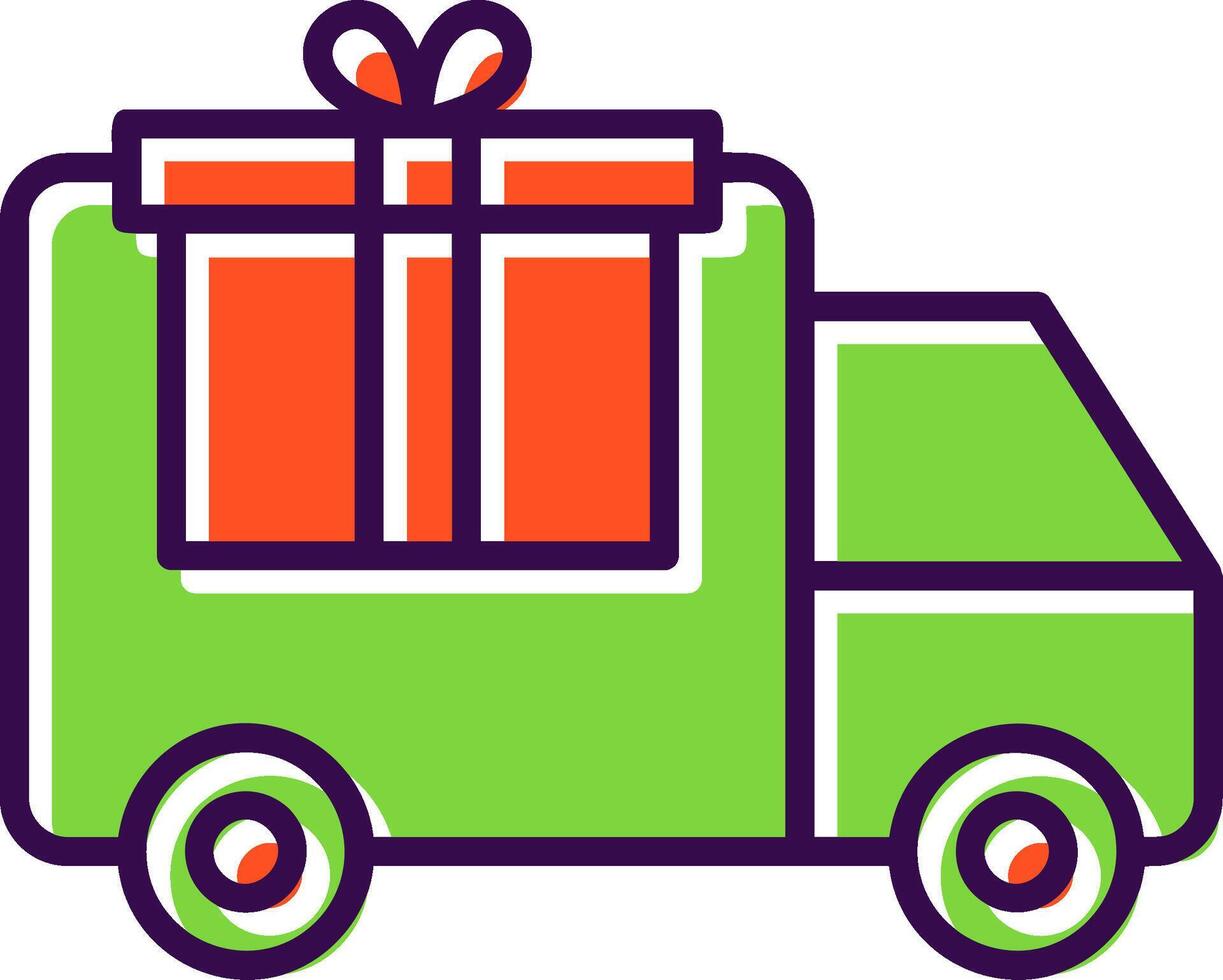 Delivery Truck filled Design Icon vector