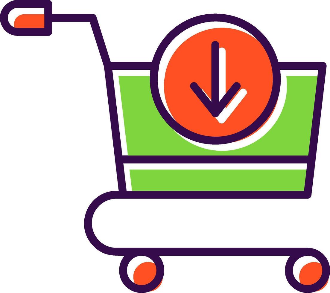 Add To Cart filled Design Icon vector