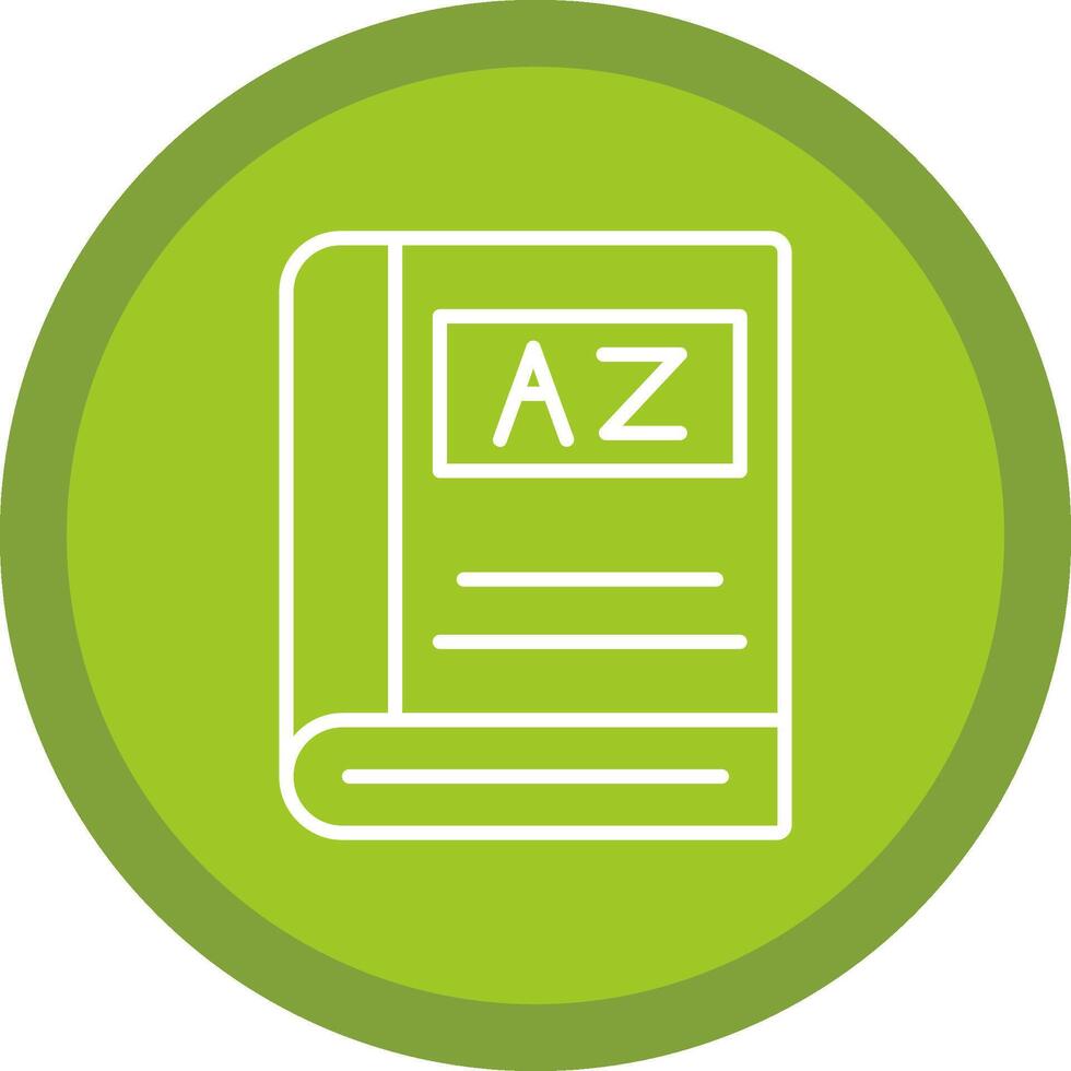 Dictionary Line Multi Circle Icon vector