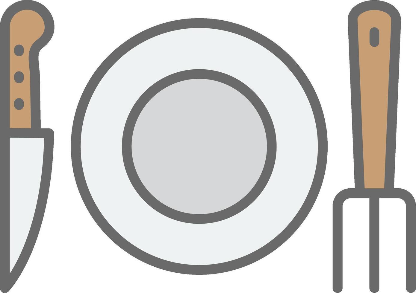 Fork Line Filled Light Icon vector
