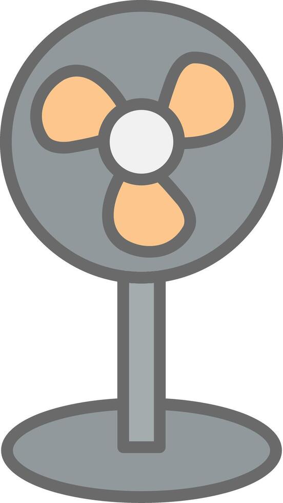 Fan Line Filled Light Icon vector