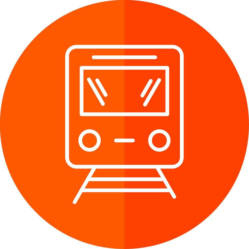 Train Line Red Circle Icon vector