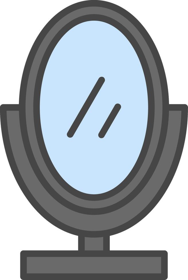 Mirror Line Filled Light Icon vector