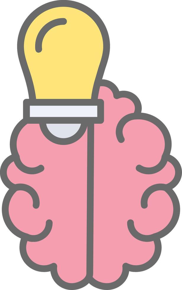 Intelligence Line Filled Light Icon vector