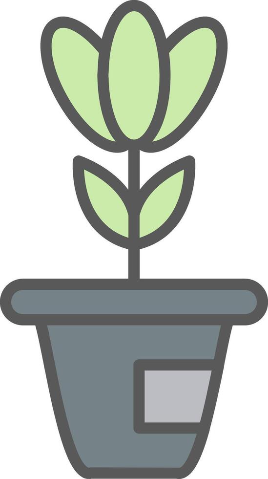 Plant Line Filled Light Icon vector