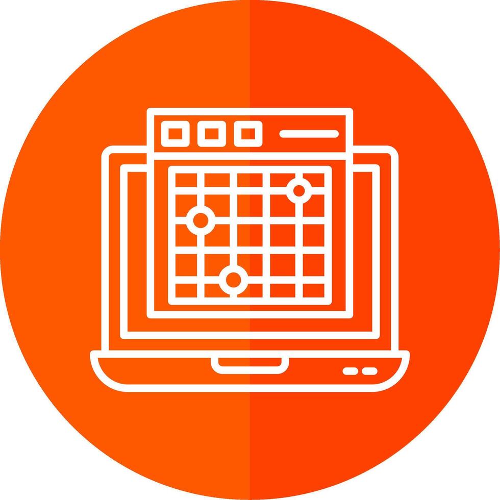 Heatmap Line Red Circle Icon vector