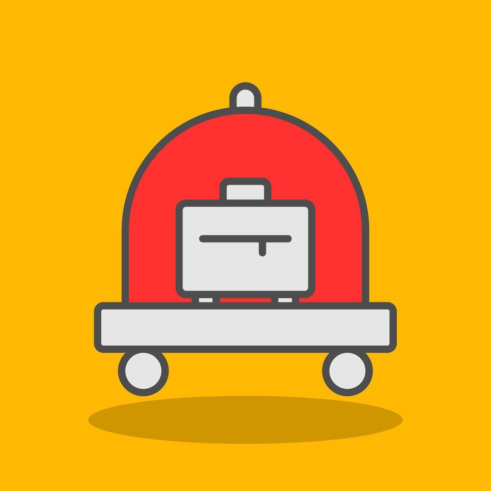 Cart Filled Shadow Icon vector