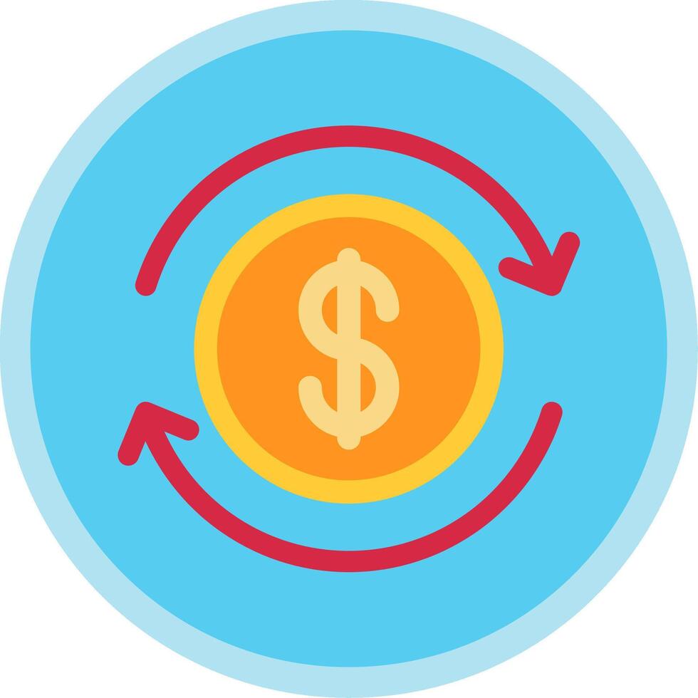 Business Continuity Flat Multi Circle Icon vector