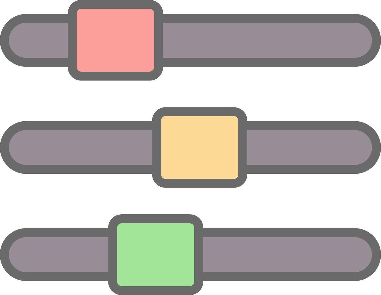 Volume Control Line Filled Light Icon vector