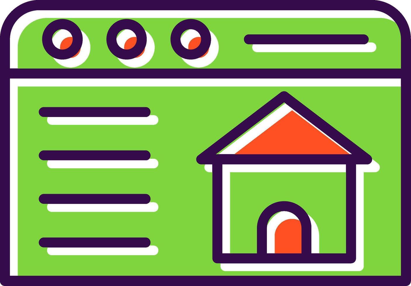 Real Estate Website filled Design Icon vector