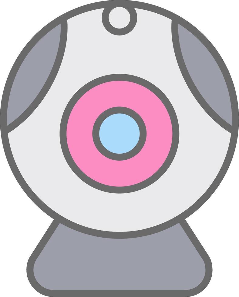 Web camera Line Filled Light Icon vector