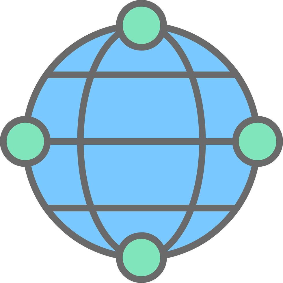 Internet Line Filled Light Icon vector