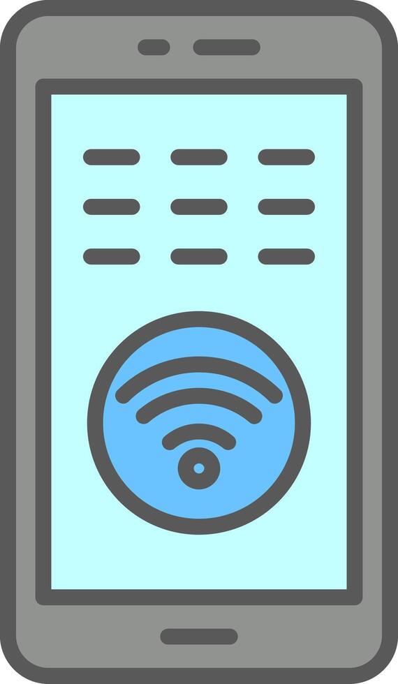 Wifi Line Filled Light Icon vector