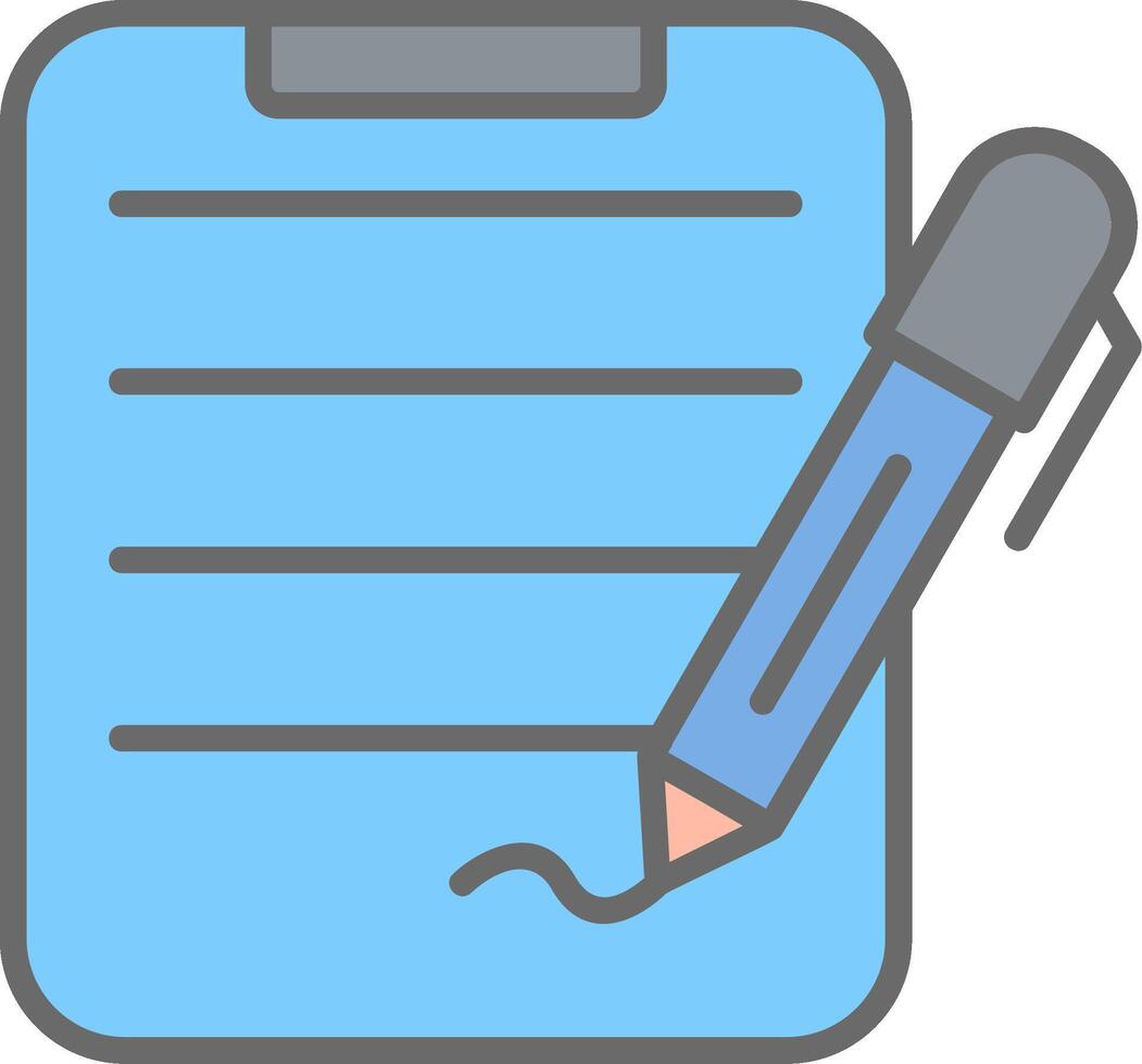 Notepad Line Filled Light Icon vector