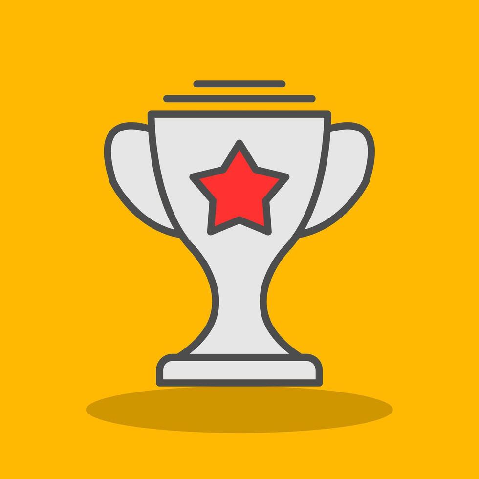 Trophy Filled Shadow Icon vector
