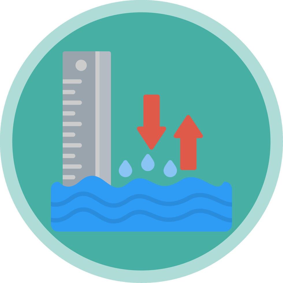 Sea Level Flat Multi Circle Icon vector