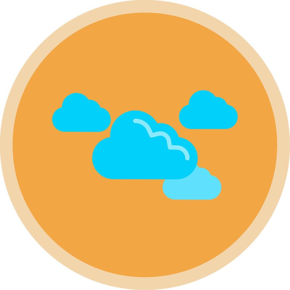 nubes plano multi circulo icono vector